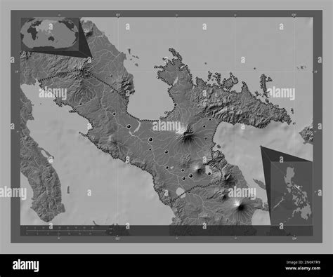 Camarines Sur Province Of Philippines Bilevel Elevation Map With Lakes And Rivers Locations