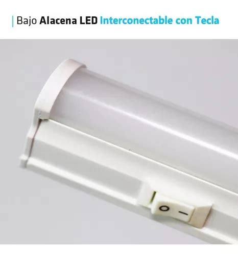 Liston Tubo Led Bajo Alacena 60 Cm Interconectable Con Tecla En Venta