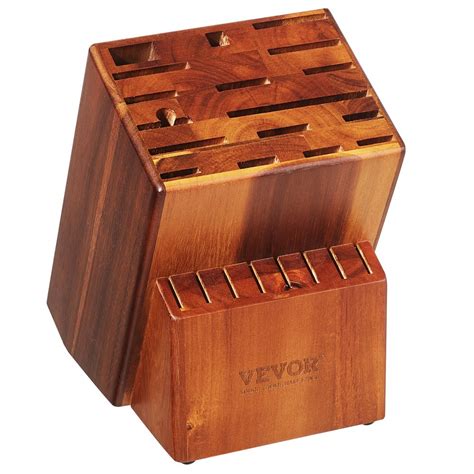 Vevor Knife Storage Block 25 Slots Acacia Wood Universal Knife Holders