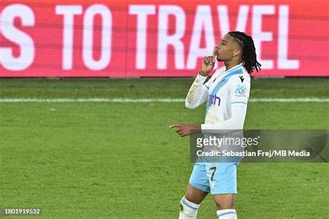 Michael Olise of Crystal Palace celebrates after coring a goal during ...