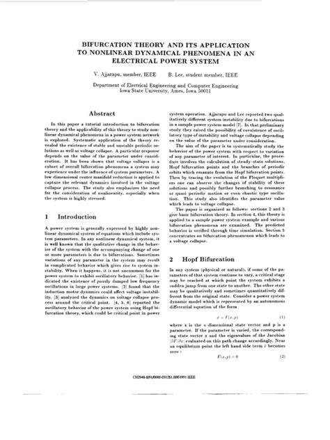 Bifurcation Theory And Its Application To Nonlinear Dynamical Phenomena