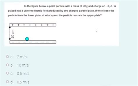 In The Figure Below A Point Particle With A Mass Of Chegg