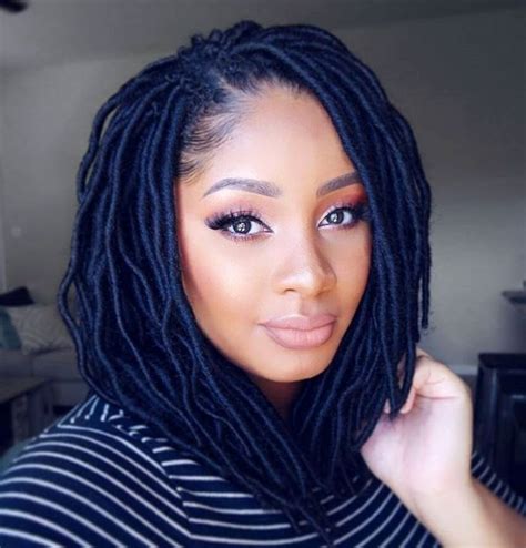 Small Lob Faux Locs Faux Locs Hairstyles Crochet Braids Hairstyles