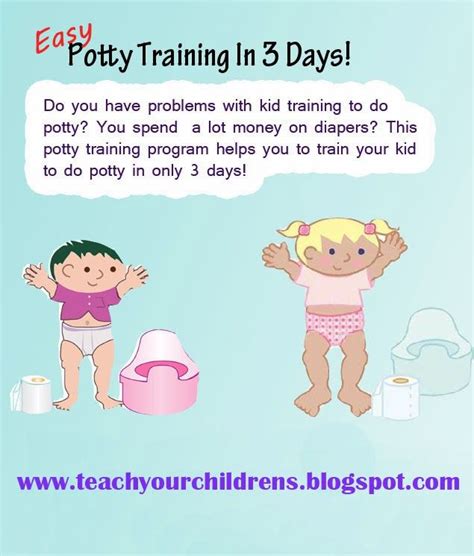 Teach Your Children Potty Training In Three Days Kids Training