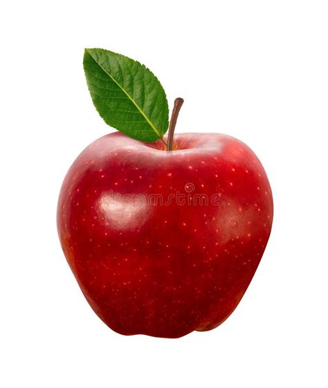 Red Apple Isolated with Clipping Path Stock Photo - Image of nutritious ...