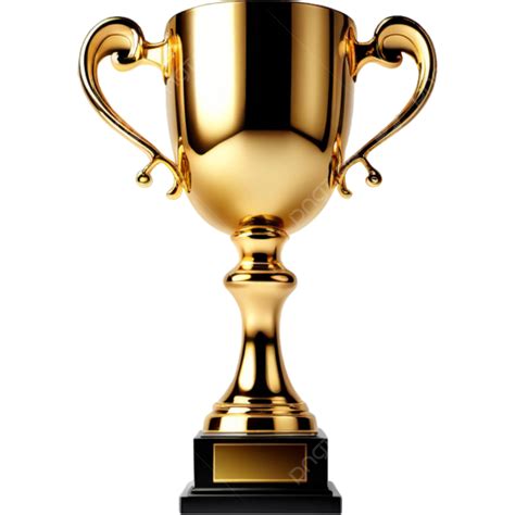 Realistic Trophy Gold Cup Assets Graphic Design PNG Transparent