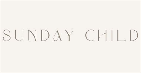 SUNDAY CHILD - family concept store – Sunday Child