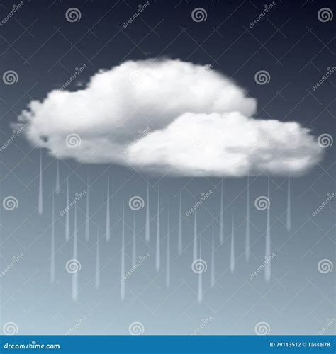 Raincloud And Rain In The Dark Sky Stock Vector Illustration Of