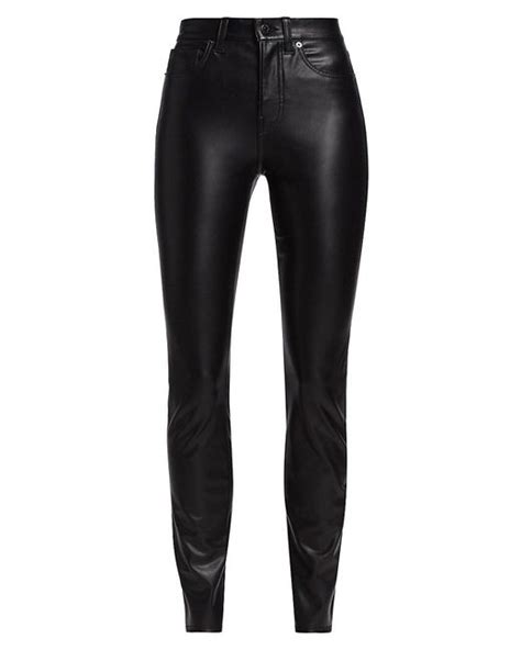 Veronica Beard Debbie Vegan Leather Skinny Pants In Black Lyst