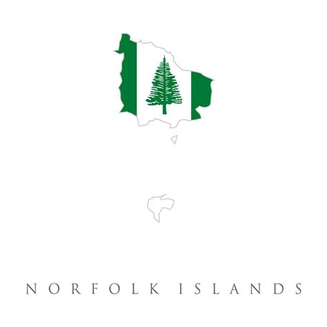 Vector Illustration Of Norfolk Island Flag Map Norfolk Island Map Flag