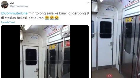 Viral Terjebak Di Dalam Krl Karena Ketiduran Penumpang Ini Minta