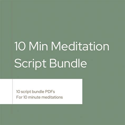 10 Minute Meditation Script For Relaxation Bundle Yoga For You