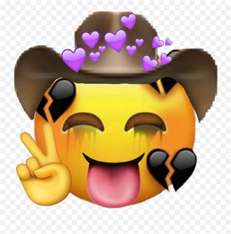 Emoji Emojiface Emojiedit Cowboy Emoji Sad Png Cowboy Emoji Png