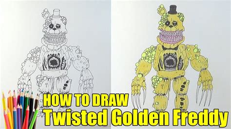 How To Draw Twisted Golden Freddy Fnaf