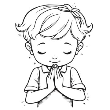 Praying Outline PNG Transparent Images Free Download | Vector Files | Pngtree