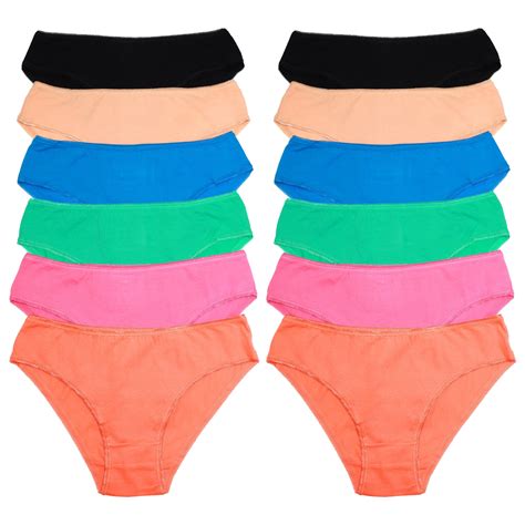 Angelina Classic Cotton Bikini Panties 12 Pack Walmart