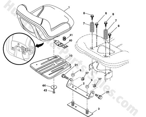 Yth24v42ls Husqvarna Riding Mower Seat Parts
