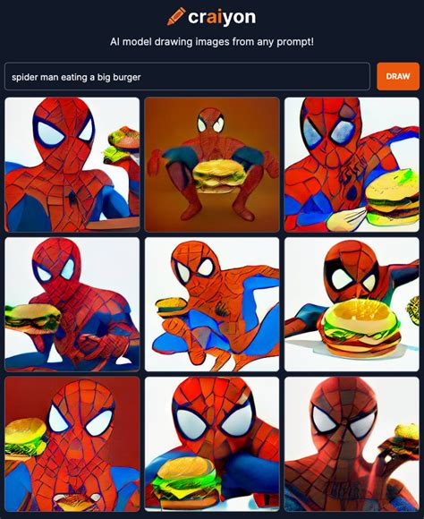 Spider man eating a big burger : r/weirddalle