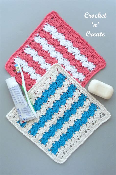 Crochet Cotton Soft Washcloth Free Pattern On Crochet N Create