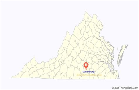 Map of Lunenburg CDP, Virginia - Thong Thai Real