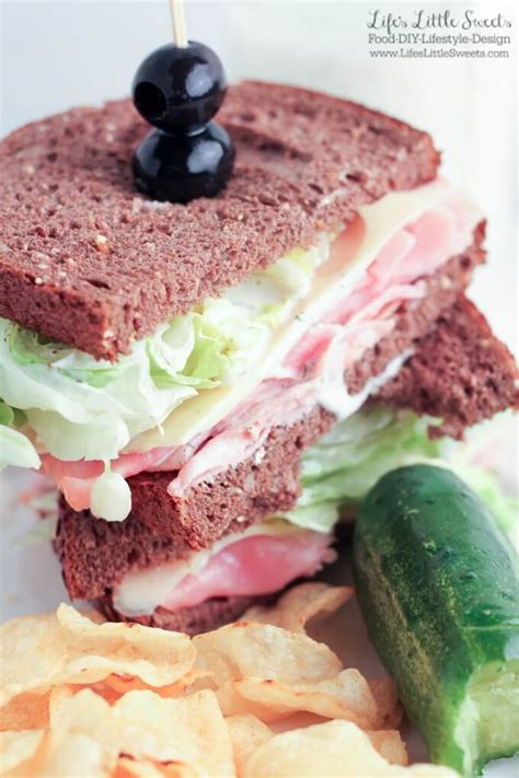Wedge Salad Ham And Swiss Sandwich With Homemade Ranch Dressing Life
