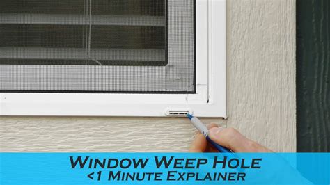 How Window Weep Holes Keep Your Windows Dry Youtube