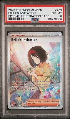 PSA 8 Erika S Invitation Special Illustration Rare 203 2023 Pokemon 151