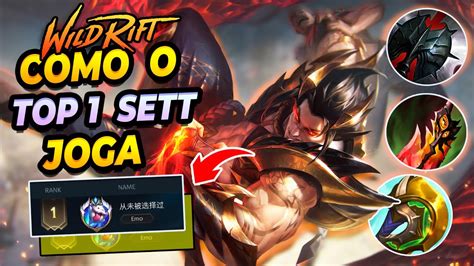 Aprendendo A Jogar Com O Top 1 Sett Gameplay Rank Challenger League Of Legends Wild Rift