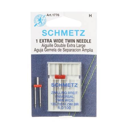 Schmetz Twin Machine Needle Size 6 0mm 100 1ct 036346317762