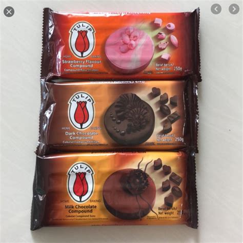 Jual Tulip Compound Chocolate 250gr Dark Milk White Strawberry Tulip