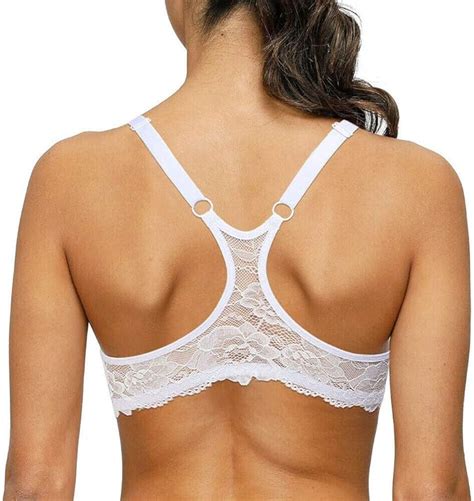 Plusexy Front Closure Push Up Racerback Underwire Support Thick Padded