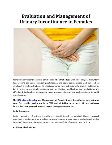 Ppt Evaluation And Management Of Urinary Incontinence In Females