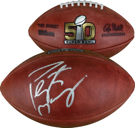 Peyton Manning Denver Broncos Autographed Super Bowl 50 Football | eBay