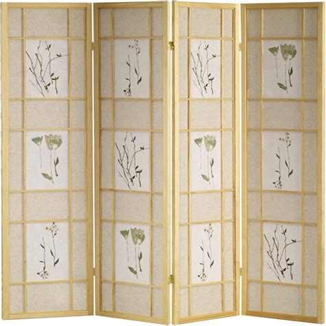 International Four Panel Shoji Screen Natural Finish