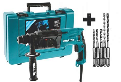 Martelete Rotativo Rompedor 800w Hr2470 127v C Maleta Makita Kit 5