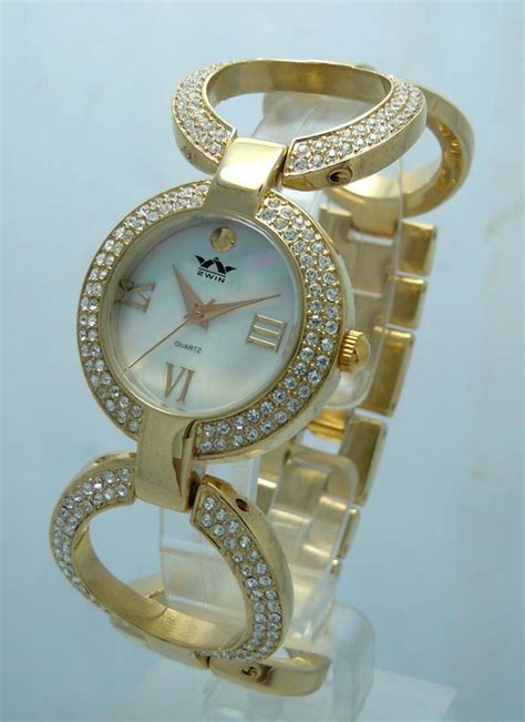 Ladies Brass Watch With Sworski Stones China Lady Brass Watch And Ladies Bracelet Watch Price