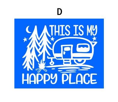 Camping Stencil Reusable Adhesive Silkscreen Stencil Etsy