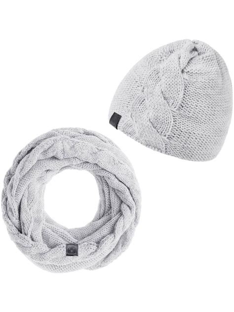 Ensemble Snood Bonnet Moyna Made In Ue Gris Clair Kiabi