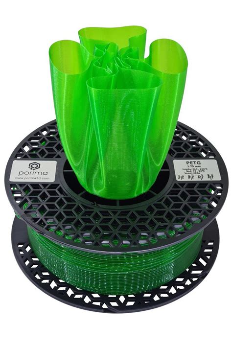 Porima PETG TRANSPARAN 1 75mm Neon Yeşil Filament 1 Kg Hobi Mekatronik