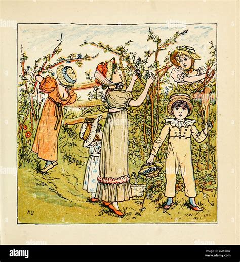 The Month Of October From Kate Greenaway S Birthday Book By Greenaway