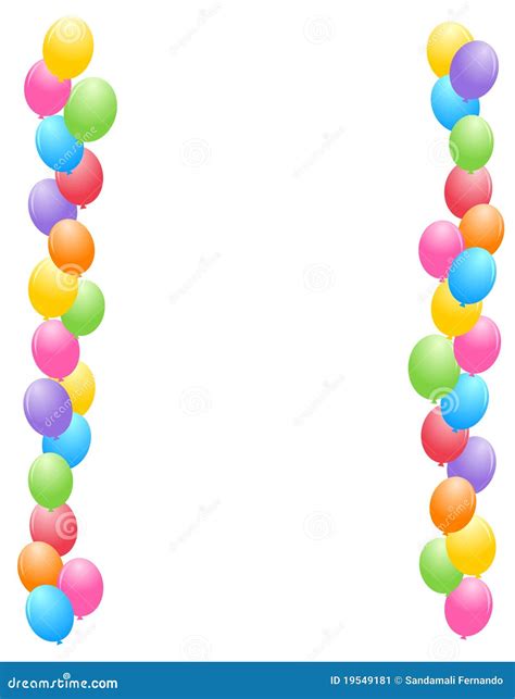 Balloons Border Frame Stock Vector Image Of Graphic