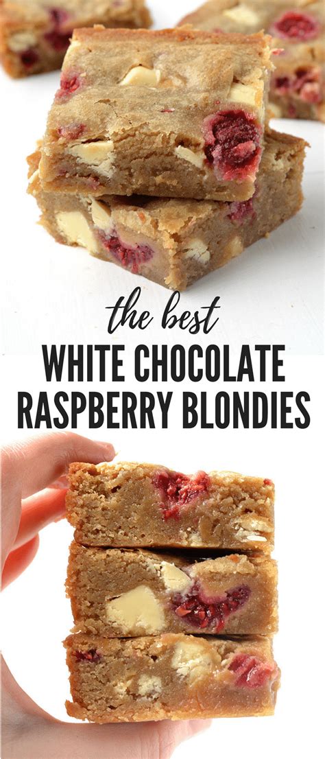 White Chocolate And Raspberry Blondies Sweetest Menu