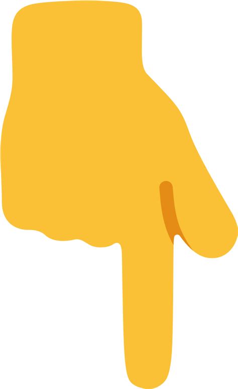 Download Finger Pointing Emoji Png Hand Pointing Down Png Full Size