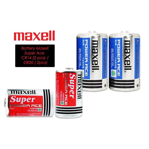 2pcs Original Maxell Super Power Ace Size C And D Batterybateri Maxell