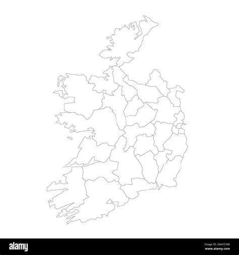 Irlanda Mapa Pol Tico De Las Divisiones Administrativas Imagen Vector