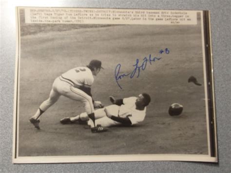 Ron Leflore Tigers Signed Autographed Vintage 1975 Wirephoto Wire Photo