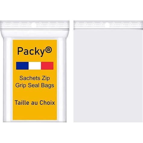 Sachets Zip Sachet Plastique Transparent Tailles Disponibles