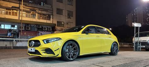 Mercedes Benz A35 Amg W177 Yellow Rays Versus Vv21s Wheel Front