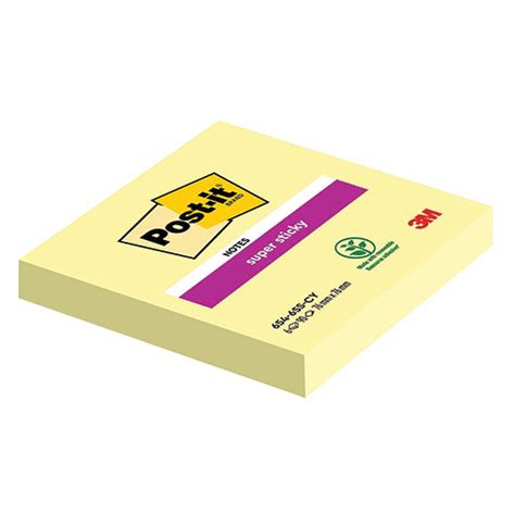 3m Post It Super Sticky Notes 76 X 76mm 654 6ss Cy