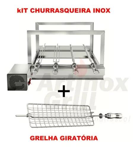 Churrasqueira Girat Ria Ag Artinox Grill Espetos Grelha